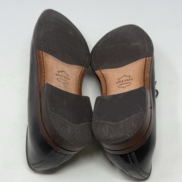 Cole Haan Grand Warner Shoes Mens 9.5 Gray Leather Classic Oxford Derby Dress - Picture 15 of 16